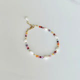 Keshi Pearl and Gemstone Bracelet