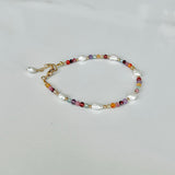 Keshi Pearl and Gemstone Bracelet