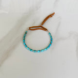 Turquoise & Leather Bracelet