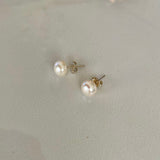 Button Pearl Earrings