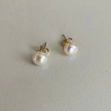 Button Pearl Earrings