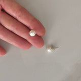 Button Pearl Earrings