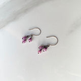 Pink Sapphire Dangle Earrings
