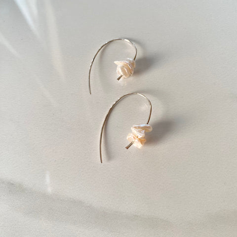 Keshi Pearl Cane Earrings