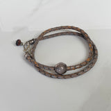 Men’s Bola Leather Wrap with Om Bead