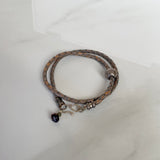 Men’s Bola Leather Wrap with Om Bead