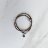 Men’s Bola Leather Wrap with Om Bead