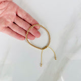 Gold Bead Adjustable Bracelet