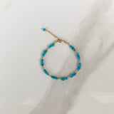 Turquoise nuggets & Gold Bracelet