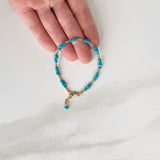 Turquoise nuggets & Gold Bracelet