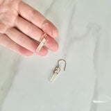 Gold & Quartz Dangle Earrings