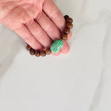Chrysoprase Nugget and Sandalwood Yoga Bracelet