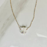 Quartz Spike and Gold Necklace