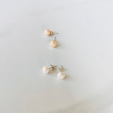 Button Pearl Earrings