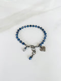 Sapphire and Diamond Heart Bracelet
