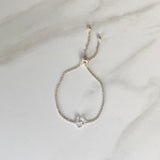 Herkimer Diamond Crystal & Silver Adjustable Bracelet