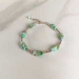 Peruvian Blue Opal and Fine Silver Bracelet