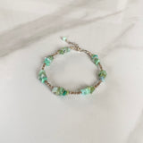 Peruvian Blue Opal and Fine Silver Bracelet