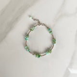 Peruvian Blue Opal and Fine Silver Bracelet