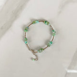 Peruvian Blue Opal and Fine Silver Bracelet