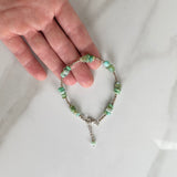 Peruvian Blue Opal and Fine Silver Bracelet