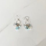 Larimar & Pearl Dangle Earrings