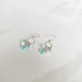 Larimar & Pearl Dangle Earrings