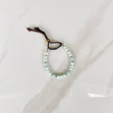 Amazonite & Leather Bracelet