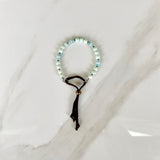 Amazonite & Leather Bracelet