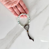 Amazonite & Leather Bracelet