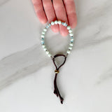 Amazonite & Leather Bracelet