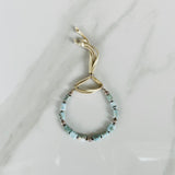 Larimar & Silver Leather Bracelet