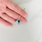 Larimar Pear Nuggets & Silver Earrings