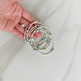 Larimar & White Turquoise Long Beaded Necklace
