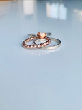 Rose Heart Ring Stack