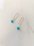 Kingman Turquoise Heart Earrings