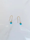 Kingman Turquoise Heart Earrings