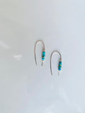 Turquoise Cane Hook Earrings
