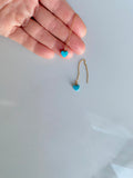 Kingman Turquoise Heart Earrings
