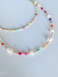 Mixed Gemstone & Pearl Necklace