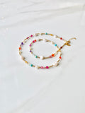 Mixed Gemstone & Pearl Necklace