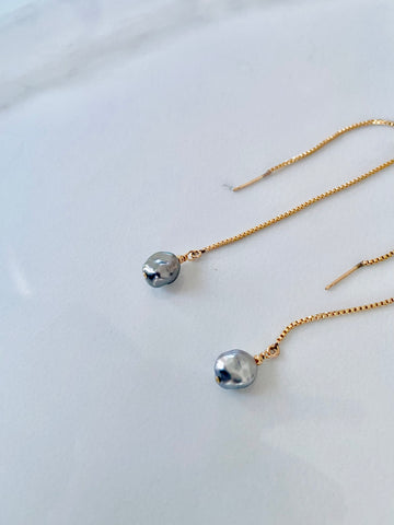 Tahitian Pearl Threader Earrings