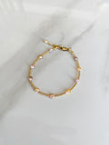 Blush Keshi Pearl and Gold Bracelet