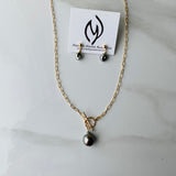 Tahitian Pearl Dangle Earrings