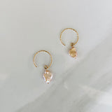 Blush Keshi Pearl Hoop Earrings