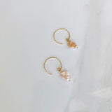 Blush Keshi Pearl Hoop Earrings
