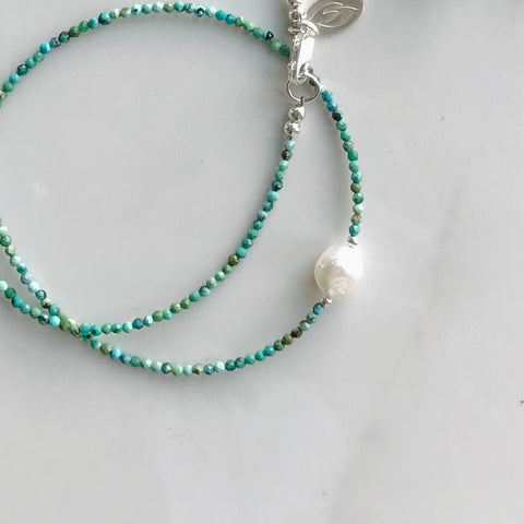 Turquoise & Pearl Necklace