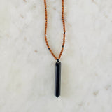 Shungite and Sandalwood Necklace
