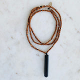 Shungite and Sandalwood Necklace