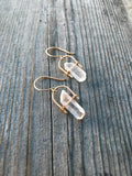 Gold & Quartz Dangle Earrings